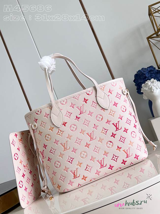 Louis Vuitton Neverfull MM Sunrise Aquarelle Monogram Empreinte Leather M47080 - 1
