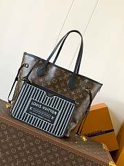 	 Louis Vuitton Neverfull With Pouch Black Color 32*27*14cm - 1