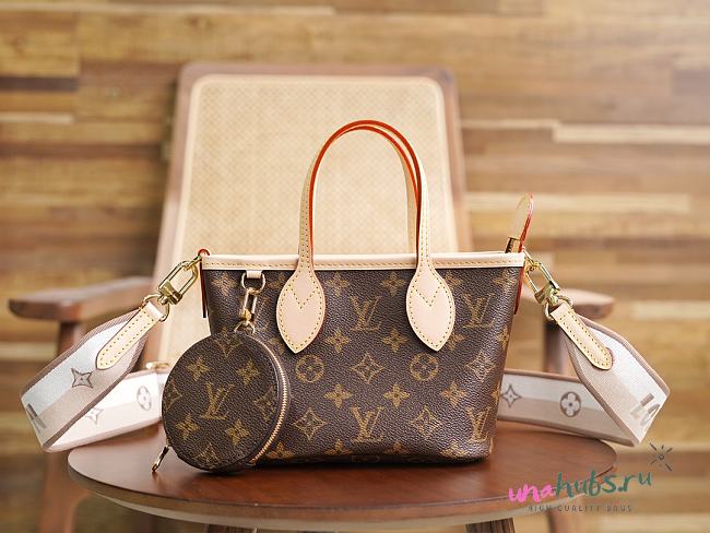 Louis Vuitton Nevefull BB Brown Monogram Pink Strap - 24 x 14 x 9cm - 1
