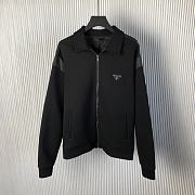 Prada Technical fleece cardigan with duchesse details - 1