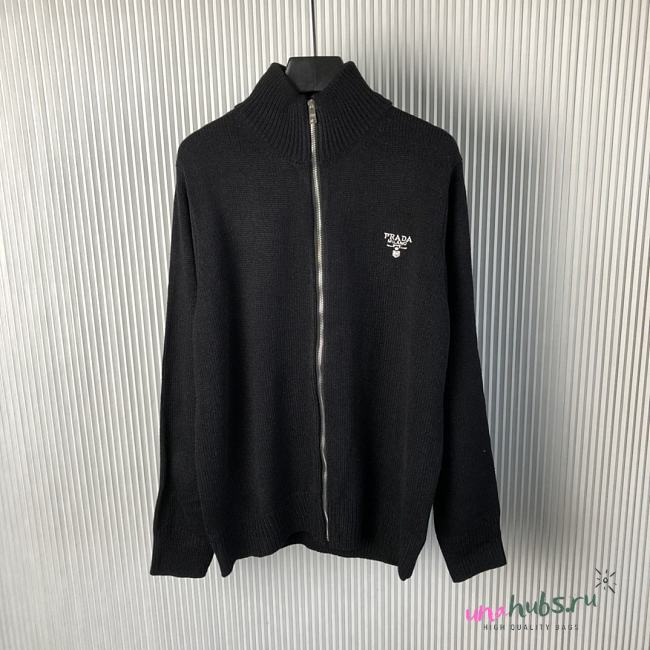 Prada logo-embroidered cashmere hoodie 2 colors - 1