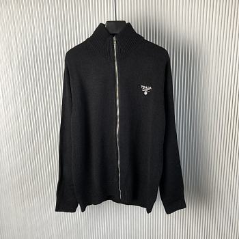 Prada logo-embroidered cashmere hoodie 2 colors