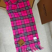 	 Burberry Check Cashmere Pink Scarf 168*30CM - 6