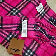 	 Burberry Check Cashmere Pink Scarf 168*30CM - 3
