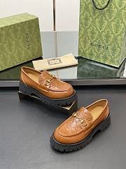 Gucci Cordovan Chunky-sole Leather Loafers - 6