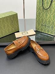 Gucci Cordovan Chunky-sole Leather Loafers - 5