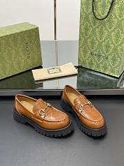 Gucci Cordovan Chunky-sole Leather Loafers - 3