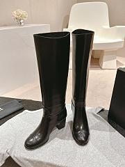 Chanel Long Ankle Boots In Black Leather - 4