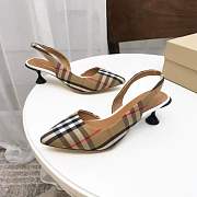 Burberry Vintage Check Slingback Pumps Beige - 1