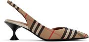 Burberry Vintage Check Slingback Pumps Beige - 4