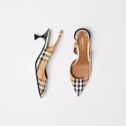 Burberry Vintage Check Slingback Pumps Beige - 3