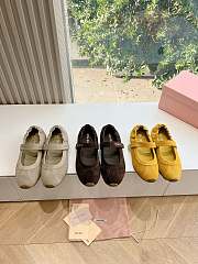 Miu Miu Flat Ballet Suede Shoes - 1