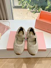 Miu Miu Flat Ballet Suede Shoes - 4