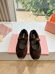 Miu Miu Flat Ballet Suede Shoes - 3