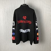 Balenciaga Men's Black Stretch Wool Blend Sweater - 1