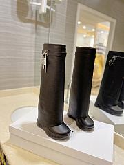 Givenchy Shark Lock Biker Boots In Grained Leather  - 1