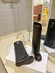 Givenchy Shark Lock Biker Boots In Grained Leather  - 6