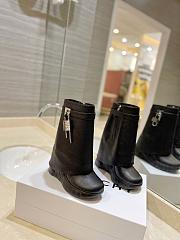 Givenchy Shark Lock Biker Short Boots In Grained Leather - 1