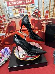 Christian Louboutin Crocodile Leather Black Pump - 5