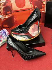 Christian Louboutin Crocodile Leather Black Pump - 4