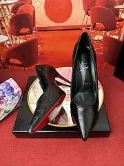 Christian Louboutin Crocodile Leather Black Pump - 3