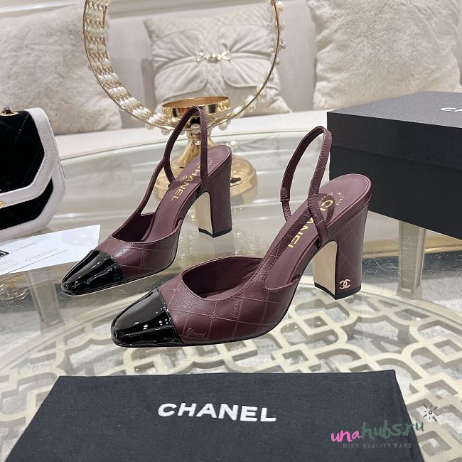 Chanel Slingbacks Leather Goatskin & Grosgrain - 1