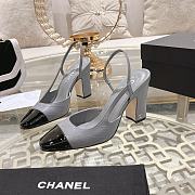 Chanel Slingbacks Leather Goatskin & Grosgrain - 3