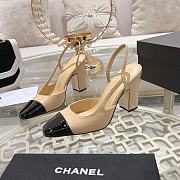 Chanel Slingbacks Leather Goatskin & Grosgrain - 4