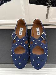 ALAIA CRISS CROSS BALLET FLATS WITH STUDS - 6