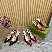 	 Gucci Horsebit Slingback Pump GG Ebony - 1