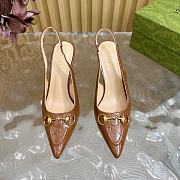 	 Gucci Horsebit Slingback Pump GG Ebony - 2