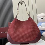Gucci B medium shoulder bag burgundy suede 49*46*4CM - 1