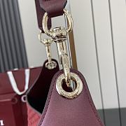 Gucci B medium shoulder bag burgundy suede 49*46*4CM - 6