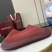 Gucci B medium shoulder bag burgundy suede 49*46*4CM - 4
