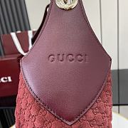 Gucci B medium shoulder bag burgundy suede 49*46*4CM - 2