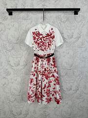 Dior Red Dress With Belt - 1