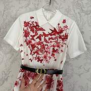 Dior Red Dress With Belt - 5