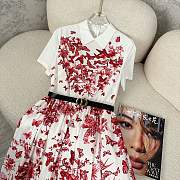 Dior Red Dress With Belt - 4