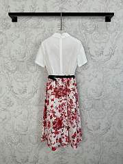 Dior Red Dress With Belt - 2