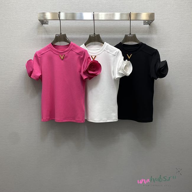 Valentino Vlogo Neck T-shirt - 1