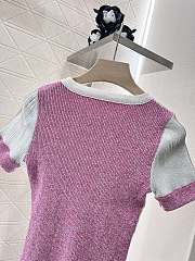 Chanel Pink & White Top CC Logo - 6