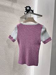 Chanel Pink & White Top CC Logo - 2
