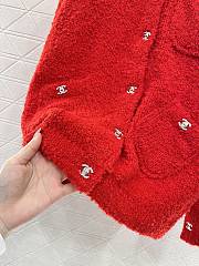 Chanel Red CC Logo Jacket - 3