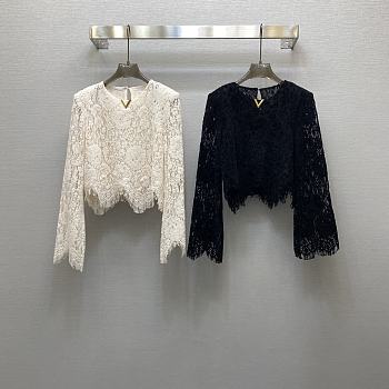 Valentino Lace Long Sleeves Top