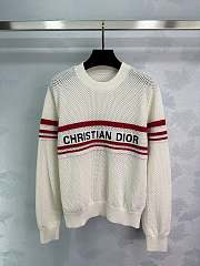 DIOR Round-Neck White Sweater - 1