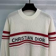 DIOR Round-Neck White Sweater - 5