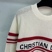 DIOR Round-Neck White Sweater - 4