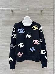 Chanel Wool CC Logo Sweater - 1