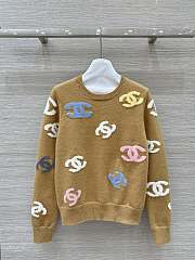 Chanel Wool CC Logo Sweater - 2