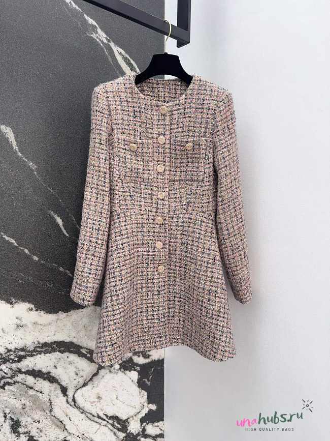 Chanel Tweed Pink Dress - 1